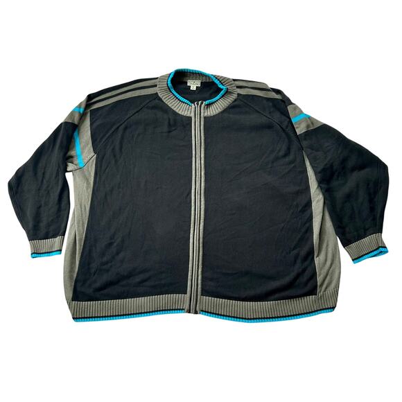 Vintage Liberty Blues full zip knit sweater Y2K retro big and tall grunge 8XL - Picture 1 of 12